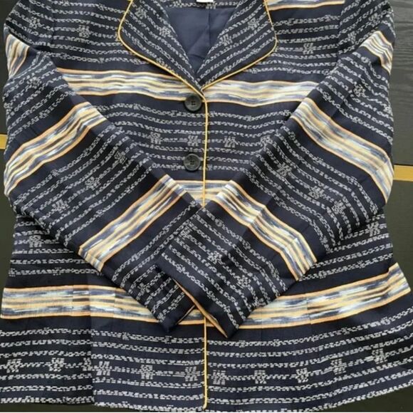 Adrianna Papell Vintage Silk Jacket - Navy & White - Medium - EUC - Picture 8 of 11